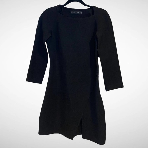 Zara Basic Mini Dress Black size S - Picture 3 of 12